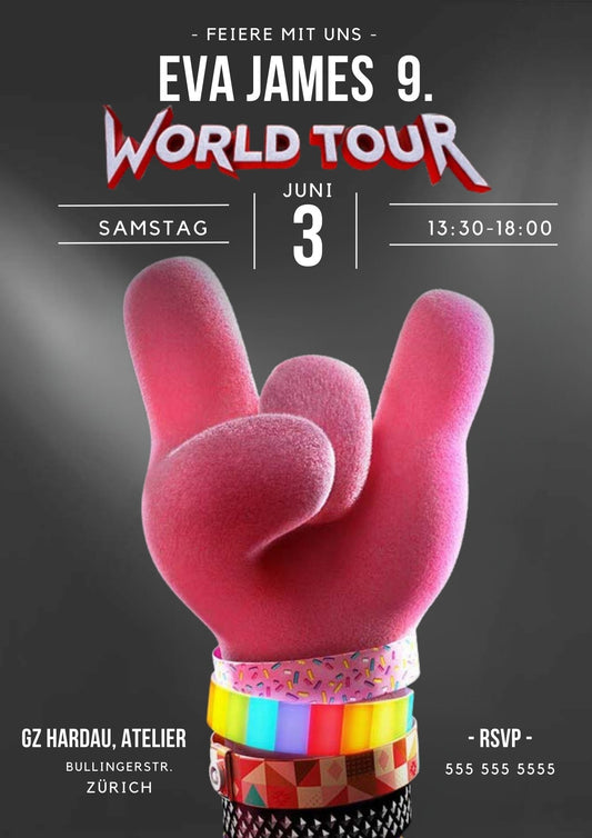 Trolls World Tour Party Invite