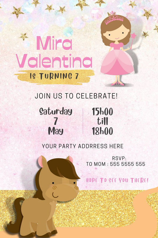 Pony & Princess Party Invite