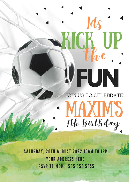 Soccer Party Invite