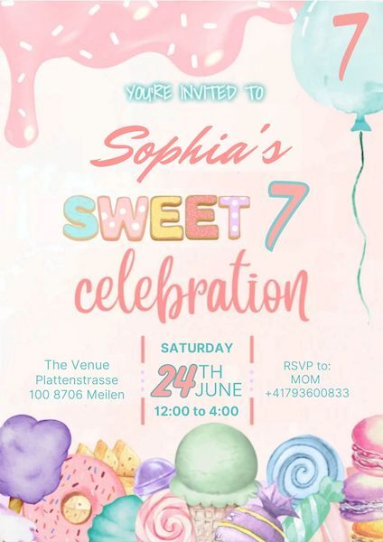 Sweets Party Invite